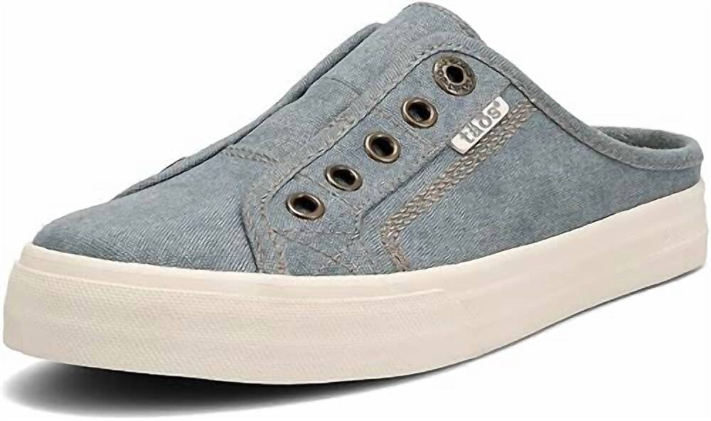 NEW TAOS women's e z soul sneaker in lake blue wash canvas
